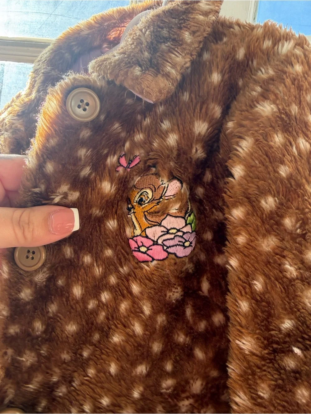 Vintage Disney Bambi faux fur coat